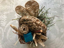 Load image into Gallery viewer, safe willow basket full of chinchilla chew toys and hay