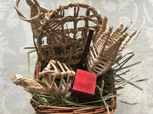Load image into Gallery viewer, willow basket with additional chew toys and hay