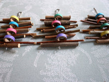 Load image into Gallery viewer, Doughnut Dangle – Chinchilla / Rat / Degu / Rabbit / Guinea Pig / Hamster Chew Toy Apple Willow Mulberry Wood