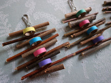 Load image into Gallery viewer, Doughnut Dangle – Chinchilla / Rat / Degu / Rabbit / Guinea Pig / Hamster Chew Toy Apple Willow Mulberry Wood