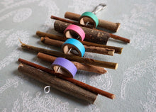 Load image into Gallery viewer, Doughnut Dangle – Chinchilla / Rat / Degu / Rabbit / Guinea Pig / Hamster Chew Toy Apple Willow Mulberry Wood