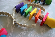 Load image into Gallery viewer, Pot o' Gold! - Kiln-Dried Pine, Grapevine, Palm Rainbow Hanging Chinchilla/Rat/Degu/Rabbit/Guinea Pig/Chew Toy Cage Accessory Gift