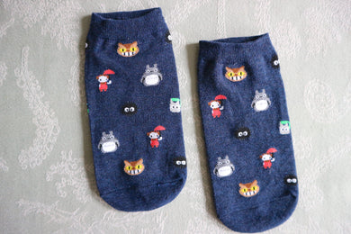 Totoro Chinchilla Women's Cotton Socks – One Size