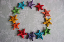 Load image into Gallery viewer, Colored Small Vine Stars (pack of 12) - Chinchilla/Rat/Degu/Rabbit/Guinea Pig/Squirrel/Hamster Chew Toy Cage Accessories Toss Toy