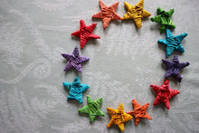 Load image into Gallery viewer, Colored Small Vine Stars (pack of 12) - Chinchilla/Rat/Degu/Rabbit/Guinea Pig/Squirrel/Hamster Chew Toy Cage Accessories Toss Toy