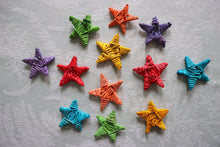Load image into Gallery viewer, Colored Small Vine Stars (pack of 12) - Chinchilla/Rat/Degu/Rabbit/Guinea Pig/Squirrel/Hamster Chew Toy Cage Accessories Toss Toy