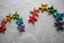Load image into Gallery viewer, Colored Small Vine Stars (pack of 12) - Chinchilla/Rat/Degu/Rabbit/Guinea Pig/Squirrel/Hamster Chew Toy Cage Accessories Toss Toy