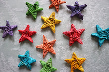 Load image into Gallery viewer, Colored Small Vine Stars (pack of 12) - Chinchilla/Rat/Degu/Rabbit/Guinea Pig/Squirrel/Hamster Chew Toy Cage Accessories Toss Toy