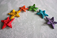 Load image into Gallery viewer, Colored Small Vine Stars (pack of 12) - Chinchilla/Rat/Degu/Rabbit/Guinea Pig/Squirrel/Hamster Chew Toy Cage Accessories Toss Toy