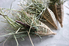 Load image into Gallery viewer, Hay Cones - Apple Wood, Grapevine, Meadow Hay, (pack of 3) - Chinchilla/Degu/Rabbit/Guinea Pig/Hamster Chew Toy Accessory