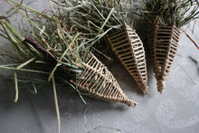 Load image into Gallery viewer, Hay Cones - Apple Wood, Grapevine, Meadow Hay, (pack of 3) - Chinchilla/Degu/Rabbit/Guinea Pig/Hamster Chew Toy Accessory