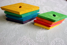 Load image into Gallery viewer, Large Kiln-Dried Pine Diamonds - (pack of 15) - Chinchilla/Rat/Degu/Rabbit/Guinea Pig/Hamster Chew Toy Cage Accessories Toss Toy