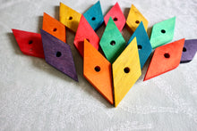 Load image into Gallery viewer, Large Kiln-Dried Pine Diamonds - (pack of 15) - Chinchilla/Rat/Degu/Rabbit/Guinea Pig/Hamster Chew Toy Cage Accessories Toss Toy