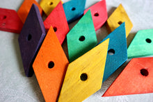 Load image into Gallery viewer, Large Kiln-Dried Pine Diamonds - (pack of 15) - Chinchilla/Rat/Degu/Rabbit/Guinea Pig/Hamster Chew Toy Cage Accessories Toss Toy