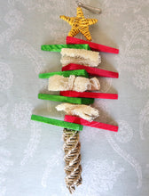 Load image into Gallery viewer, Christmas Tree - Kiln-dried (KD) Pine, Grapevine and Loofa Chinchilla/Rat/Degu/Rabbit/Guinea Pig/Hamster Chew Toy