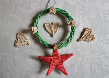 Load image into Gallery viewer, Christmas Wreath - Grapevine and Seagrass Chinchilla/Rat/Degu/Rabbit/Guinea Pig/Hamster Chew Toy