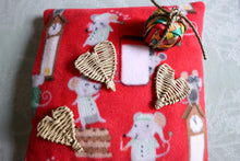 Load image into Gallery viewer, Waiting for Santa Pillow Chinchilla/Rat/Degu/Rabbit/Guinea Pig Antipill Fleece Bed (10"x10.5")