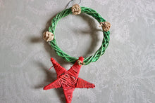 Load image into Gallery viewer, Christmas Wreath - Grapevine and Seagrass Chinchilla/Rat/Degu/Rabbit/Guinea Pig/Hamster Chew Toy