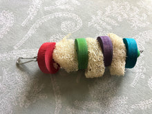 Load image into Gallery viewer, Luffa Lifesaver - KD Pine, Loofah/Luffa Toy -Chinchilla/Rat/Degu/Rabbit/Guinea Pig/Hamster Chew Toy Cage Accessory