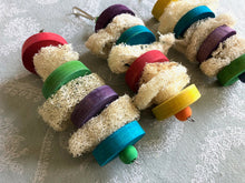 Load image into Gallery viewer, Luffa Lifesaver - KD Pine, Loofah/Luffa Toy -Chinchilla/Rat/Degu/Rabbit/Guinea Pig/Hamster Chew Toy Cage Accessory