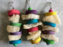 Load image into Gallery viewer, Luffa Lifesaver - KD Pine, Loofah/Luffa Toy -Chinchilla/Rat/Degu/Rabbit/Guinea Pig/Hamster Chew Toy Cage Accessory