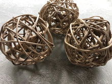 Load image into Gallery viewer, Large Natural 3 Inch Grapevine Ball Chews (pack of 3) - Chinchilla/Rat/Degu/Rabbit/Guinea Pig/Hamster Chew Toy Cage Accessories Toss Toy