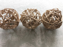 Load image into Gallery viewer, Large Natural 3 Inch Grapevine Ball Chews (pack of 3) - Chinchilla/Rat/Degu/Rabbit/Guinea Pig/Hamster Chew Toy Cage Accessories Toss Toy