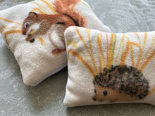 Load image into Gallery viewer, Large Autumnal Chin Rest Pillow Buddy Squirrel Hedgehog - All Anti-pill Fleece Chinchilla / Rat / Degu / Rabbit / Guinea Pig Cage Accessory