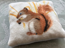 Load image into Gallery viewer, Large Autumnal Chin Rest Pillow Buddy Squirrel Hedgehog - All Anti-pill Fleece Chinchilla / Rat / Degu / Rabbit / Guinea Pig Cage Accessory