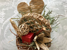 Load image into Gallery viewer, safe willow basket full of chinchilla chew toys and hay
