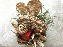 Load image into Gallery viewer, safe willow basket full of chinchilla chew toys and hay
