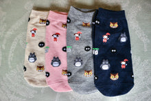 Load image into Gallery viewer, Women&#39;s Cotton Totoro Socks – One Size - Navy Blue
