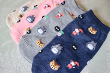 Load image into Gallery viewer, Women&#39;s Cotton Totoro Socks – One Size - Pink
