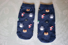 Load image into Gallery viewer, Women&#39;s Cotton Totoro Socks – One Size - Navy Blue
