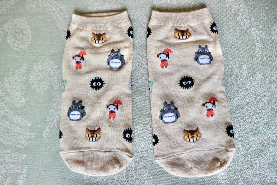 Women's Cotton Totoro Socks – One Size - Heather