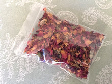 Load image into Gallery viewer, Dried red rose petals and buds (12 g./.42oz.) - Chinchilla/Rat/Degu/Rabbit/Guinea Pig Treats
