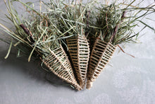 Load image into Gallery viewer, Hay Cones - Apple Wood, Grapevine, Meadow Hay, (pack of 3) - Chinchilla/Degu/Rabbit/Guinea Pig/Hamster Chew Toy Accessory
