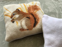 Load image into Gallery viewer, Large Autumnal Chin Rest Pillow Buddy Squirrel Hedgehog - All Anti-pill Fleece Chinchilla / Rat / Degu / Rabbit / Guinea Pig Cage Accessory
