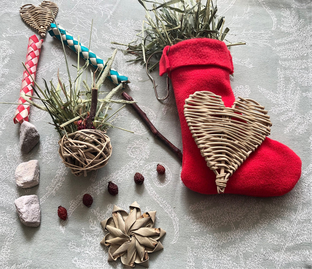 2023 Chirping Chins' Christmas Stocking – Red or Snowflake Patterns - Chinchilla/Degu/Rat/Guinea Pig/Rabbit Chinchilla gift present